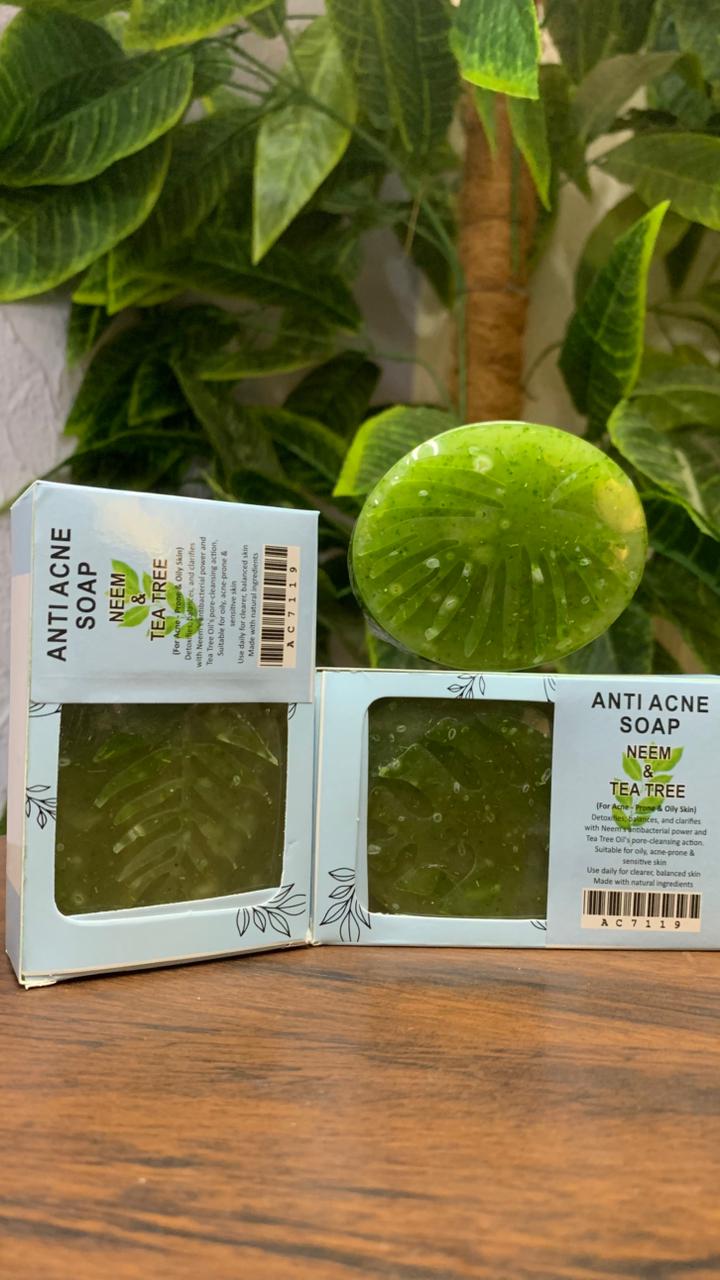 ANTI ACNE SOAP (NEEM AND TEA TREE)